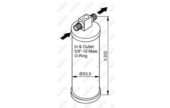Filtre déshydratant, climatisation EASY FIT 33316 NRF, Image 2