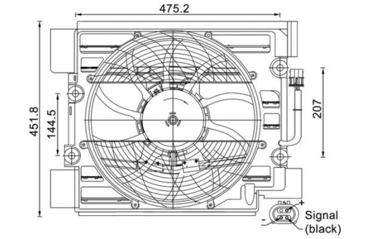 Ventilateur, condenseur de climatisation