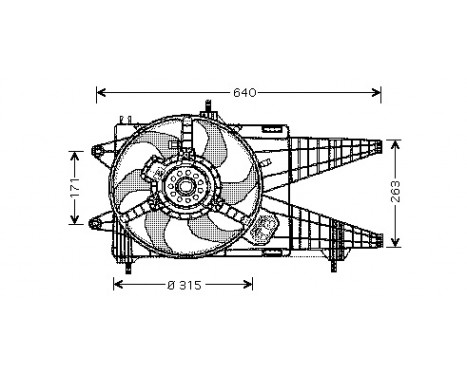 Ventilateur, refroidissement du moteur 1622746 International Radiators
