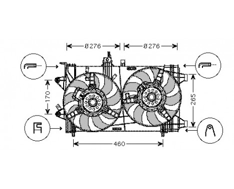 Ventilateur, refroidissement du moteur 1622749 International Radiators