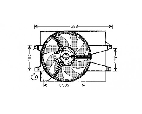 Ventilateur, refroidissement du moteur 1805747 International Radiators, Image 2