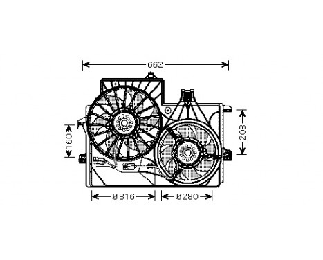 Ventilateur, refroidissement du moteur 3781747 International Radiators, Image 2
