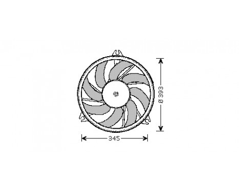 Ventilateur, refroidissement du moteur 4028748 International Radiators, Image 2