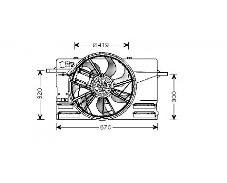 Ventilateur, refroidissement du moteur 5942748 International Radiators, Image 2
