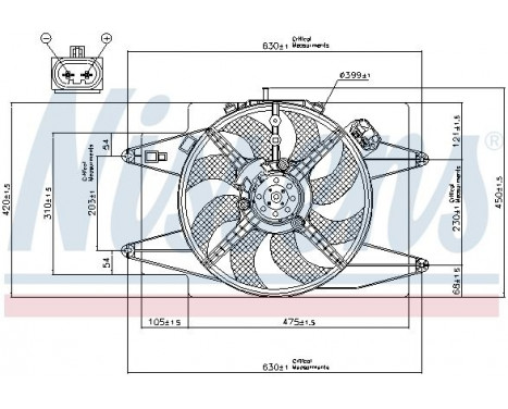 Ventilateur, refroidissement du moteur 85105 Nissens, Image 7