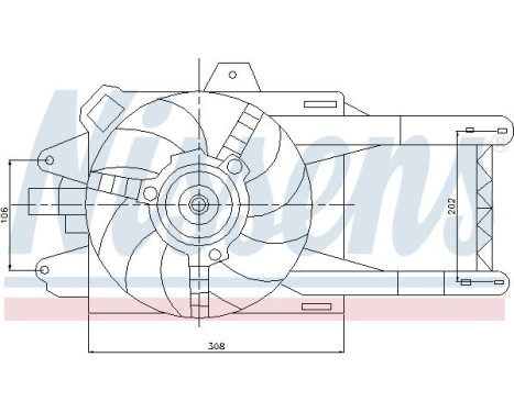 Ventilateur, refroidissement du moteur 85117 Nissens, Image 2