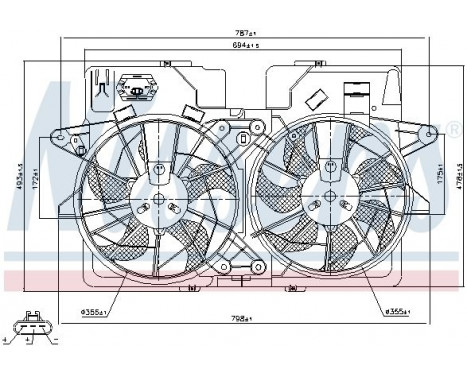 Ventilateur, refroidissement du moteur 85278 Nissens, Image 7