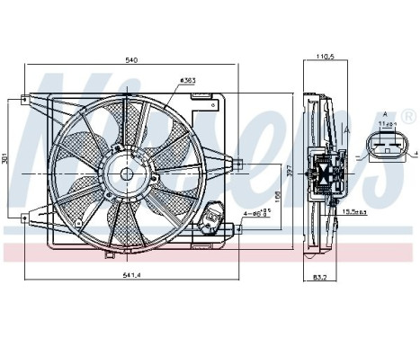 Ventilateur, refroidissement du moteur 85708 Nissens, Image 7