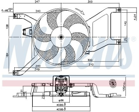 Ventilateur, refroidissement du moteur 85714 Nissens, Image 6