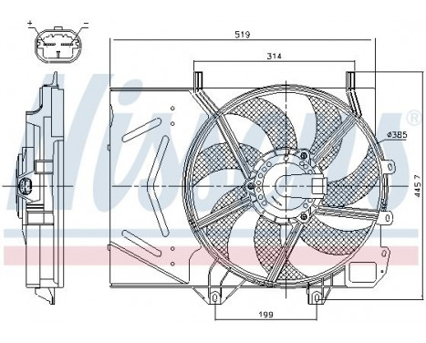 Ventilateur, refroidissement du moteur 85986 Nissens, Image 6