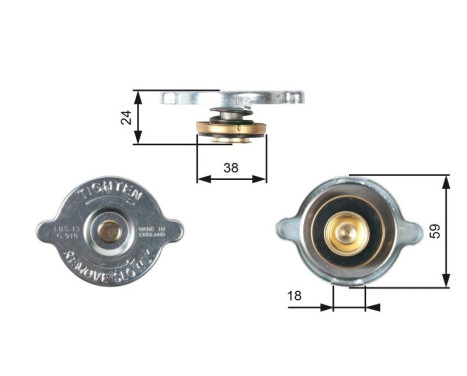 Bouchon de radiateur RC115 Gates