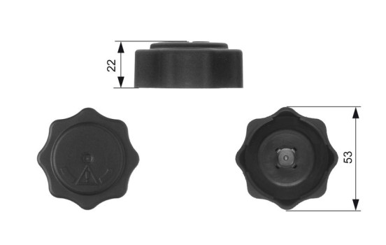 Bouchon, réservoir de liquide de refroidissement RC229 Gates