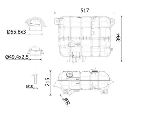 Vase d'expansion, liquide de refroidissement