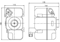Vase d'expansion, liquide de refroidissement BEHR