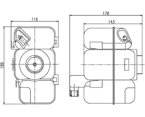Vase d'expansion, liquide de refroidissement BEHR