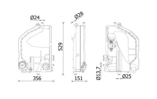 Vase d'expansion, liquide de refroidissement BEHR