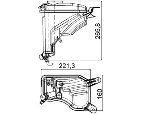 Vase d'expansion, liquide de refroidissement BEHR