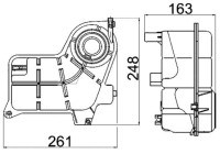 Vase d'expansion, liquide de refroidissement BEHR