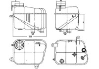 Vase d'expansion, liquide de refroidissement BEHR