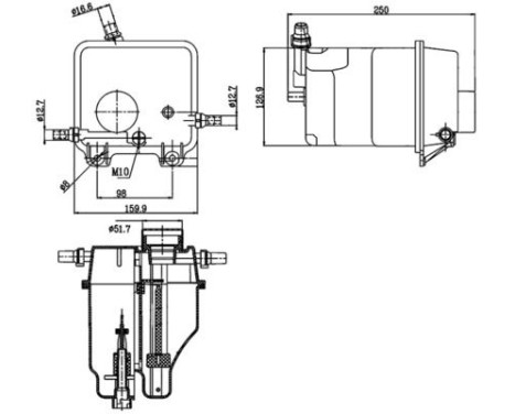 Vase d'expansion, liquide de refroidissement BEHR