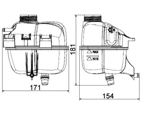 Vase d'expansion, liquide de refroidissement BEHR