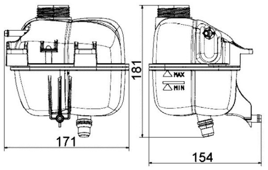 Vase d'expansion, liquide de refroidissement BEHR