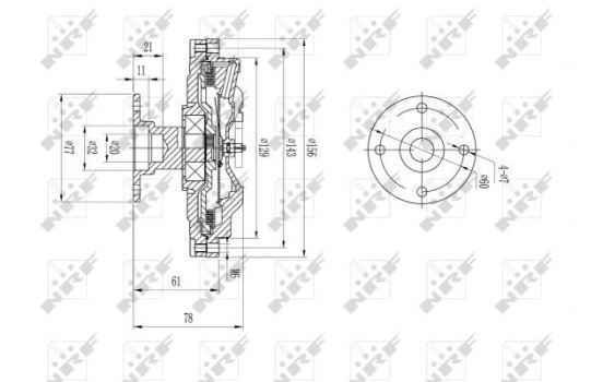 Embrayage, ventilateur de radiateur 49573 NRF