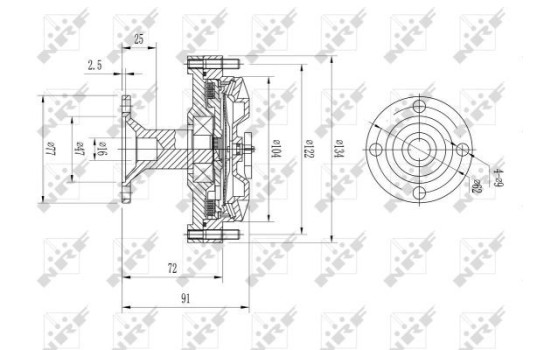 Embrayage, ventilateur de radiateur 49613 NRF