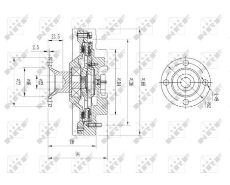 Embrayage, ventilateur de radiateur 49626 NRF, Image 2