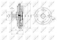 Embrayage, ventilateur de radiateur 49634 NRF