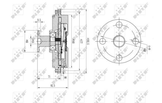 Embrayage, ventilateur de radiateur 49634 NRF