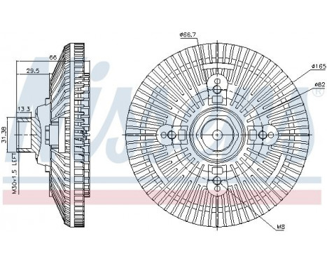 Embrayage, ventilateur de radiateur 86036 Nissens