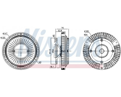 Embrayage, ventilateur de radiateur 86044 Nissens