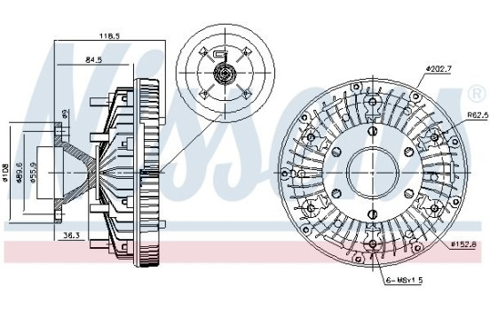 Embrayage, ventilateur de radiateur 86227 Nissens, Image 5