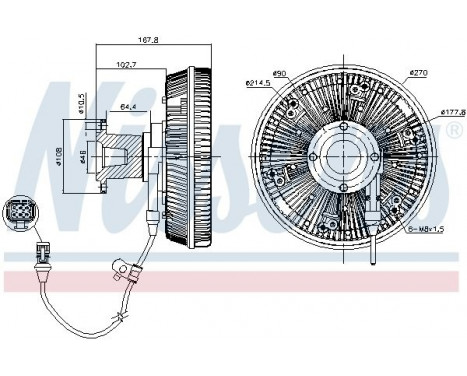 Embrayage, ventilateur de radiateur 86228 Nissens, Image 6