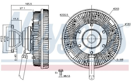 Embrayage, ventilateur de radiateur 86231 Nissens