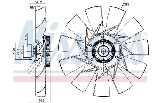 Embrayage, ventilateur de radiateur 86233 Nissens, Image 6