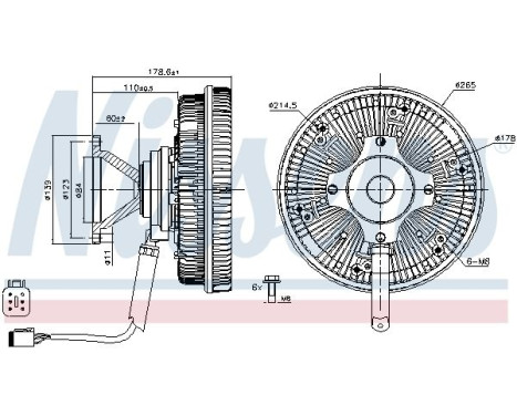 Embrayage, ventilateur de radiateur 86239 Nissens