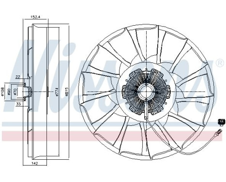 Embrayage, ventilateur de radiateur 86240 Nissens