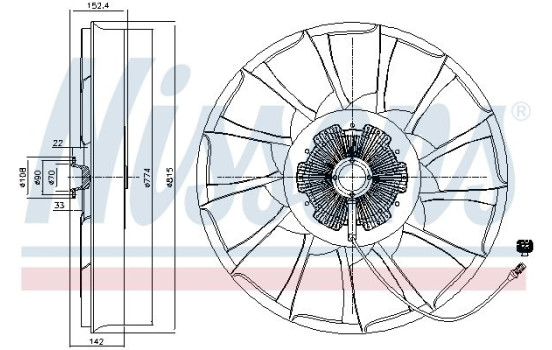 Embrayage, ventilateur de radiateur 86240 Nissens