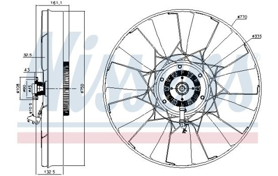 Embrayage, ventilateur de radiateur 86257 Nissens