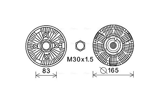 Embrayage, ventilateur de radiateur