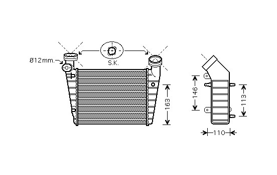 INTERCOOLER à '03 58004216 International Radiators