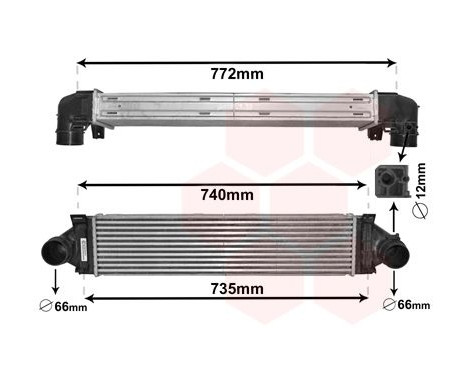 Intercooler, échangeur 02004219 International Radiators
