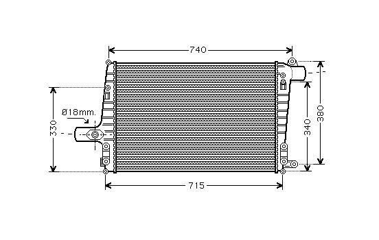 Intercooler, échangeur 03004259 International Radiators