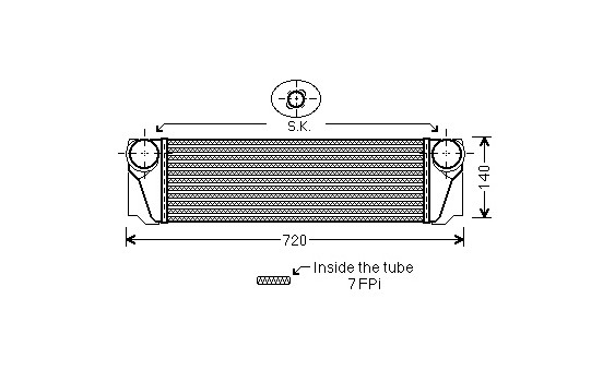 Intercooler, échangeur 06004376 International Radiators