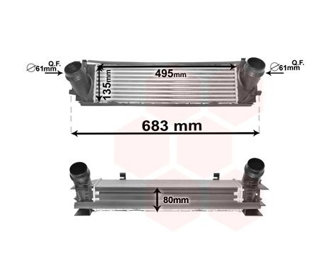 Intercooler, échangeur 06004464 International Radiators