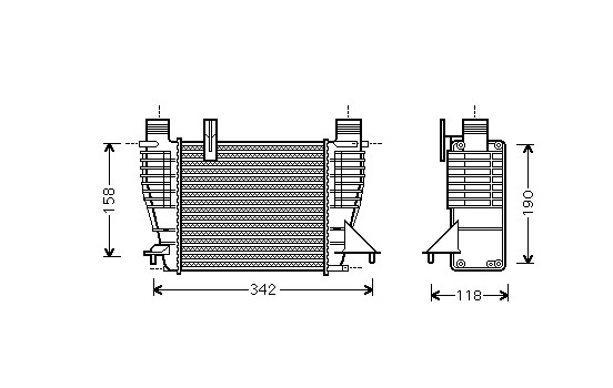 Intercooler, échangeur 13004356 International Radiators