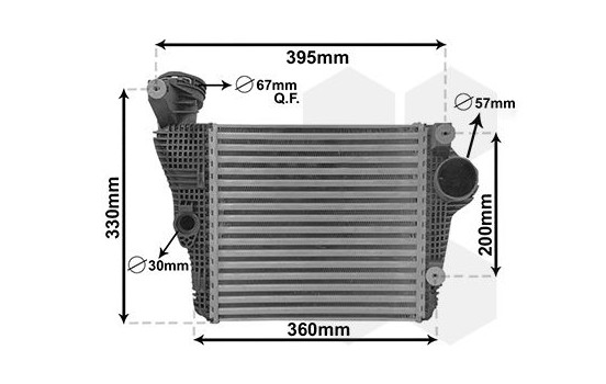 Intercooler, échangeur 74014701 International Radiators