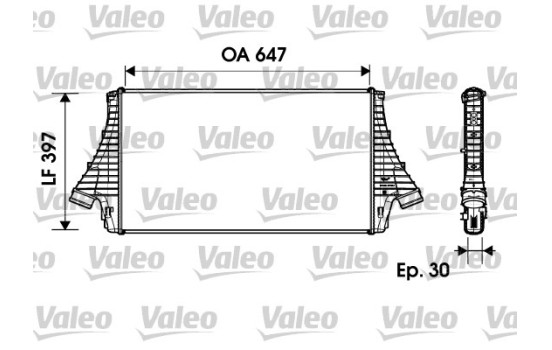 Intercooler, échangeur 817729 Valeo